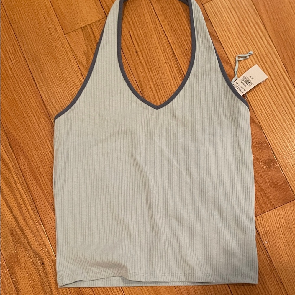 American Eagle Outfitters Blue Halter Top